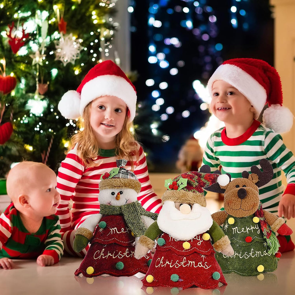 3Pcs Christmas Gifts Bags Zipper Design, 2026 Reusable Christmas Zipper Gift Bags,3D Doll Decoration Gifts Bag,Cartoon Doll Bag, For Packaging Of Apples, Candies, Small Toys And Gifts (3pcs)