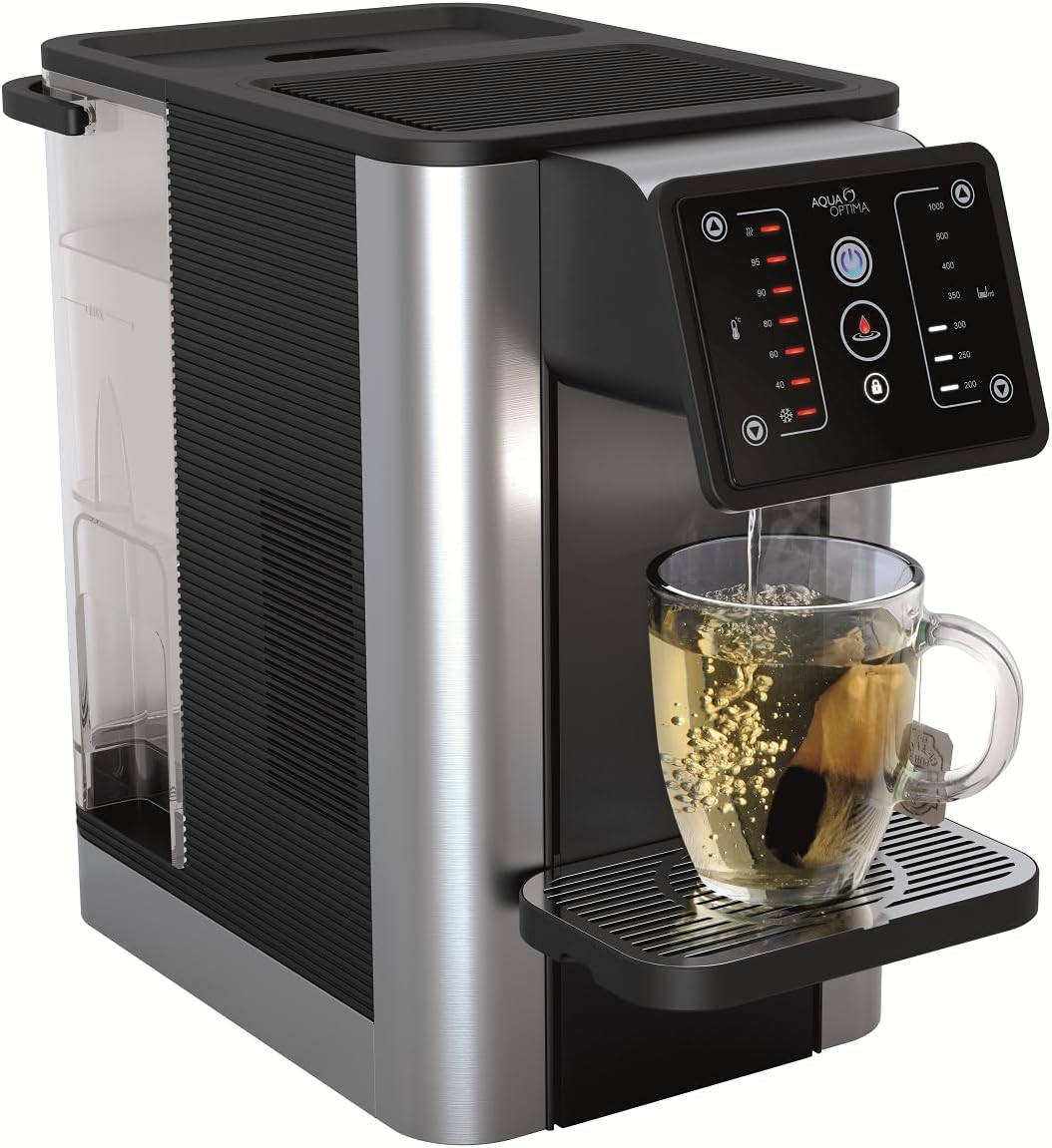 Aqua Optima Aurora Instant Hot & Cold Filtered Water Dispenser – 3.8L Capacity with Evolve+ Filter, Reduces Limescale, Microplastics, Chlorine for Home & Office Use