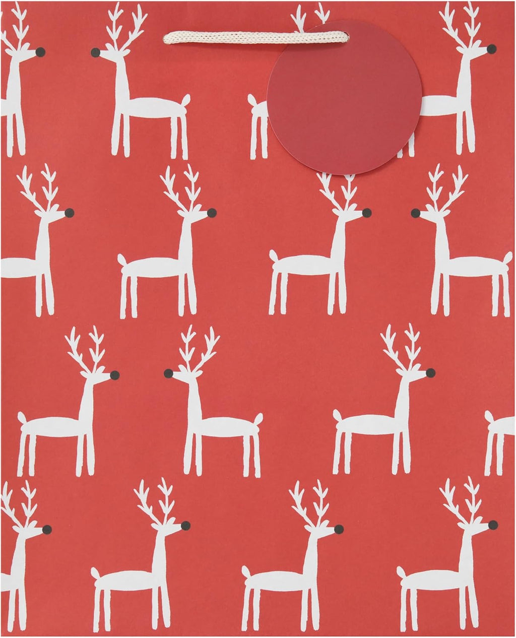 Multipack of 6 Large Gift Bags for Him/Her/Friend | For Christmas Gifts | Reindeer Design | 26.7 x 33 x 13.7 cm